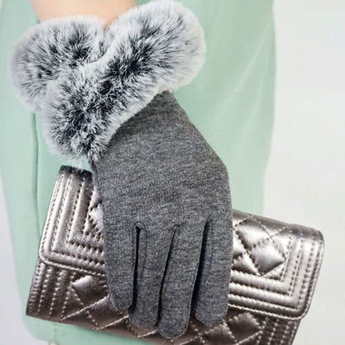 Fall Cashmere Elegant Women Gloves