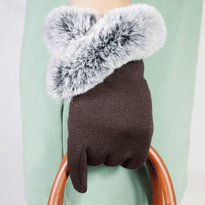 Fall Cashmere Elegant Women Gloves