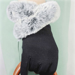 Fall Cashmere Elegant Women Gloves