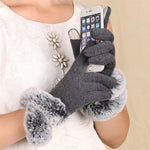 Fall Cashmere Elegant Women Gloves