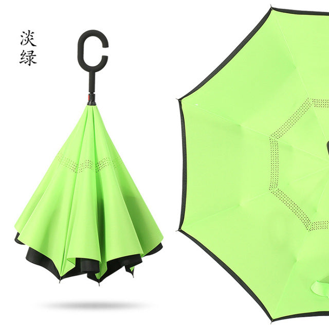 Light Green Reverse Umbrellas